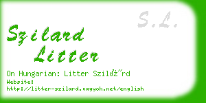 szilard litter business card